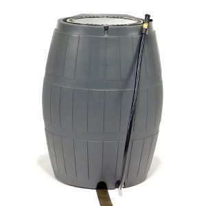 FCMP Outdoor RC4000 Raincatcher 50 Gallon Rain Catcher Barrel, Grey - 1 of 4