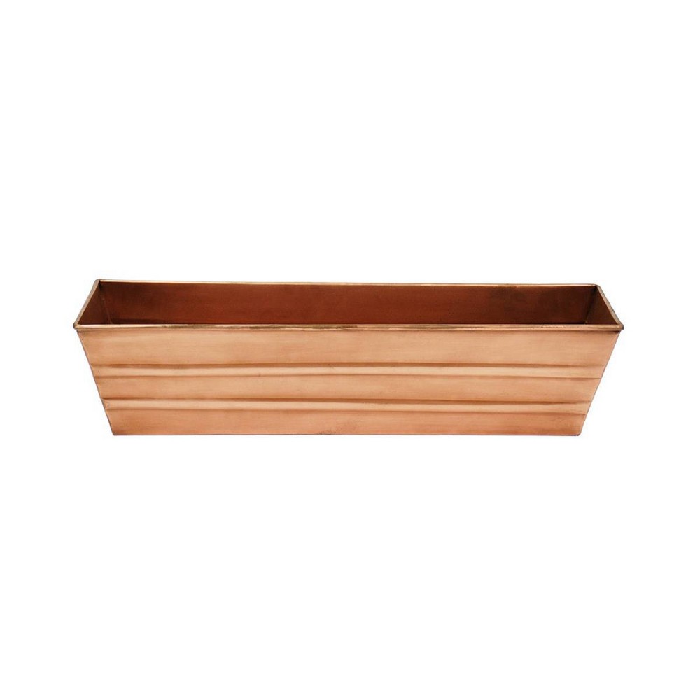 Photos - Clothes Drawer Organiser Small Galvanized Metal Rectangular Planter Box Copper - ACHLA Designs: Patina Finish, Wall-Mountable, Classic Style