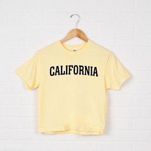 Simply Sage Market Women's California Arched Short Sleeve Relaxed Fit Cropped Graphic Tee - 1 of 3