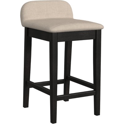 Maydena Counter Height Barstool Black - Hillsdale Furniture: Non-Swivel, Wood Legs, Polyester Upholstery