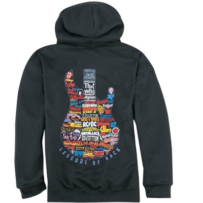 Collections Etc Rock Guitar Group Hoodie