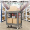 Huxxion Utility Cart with Wheels, Heavy Duty Rolling Service Cart for Warehouse,Garage, Cleaning() - 4 of 4