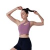 DOMETOUR Soft Yoga Sports Tank Bra With Removable Pads Sports Bra - 3 of 4