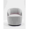 PAGED Teddy/Velvet Swivel Accent Chair,Barrel Chair with Wooden Frame and Swivel Base,Modern Upholstered Swivel Living Room Chairs for Living Room - 4 of 4
