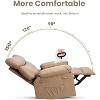 Oversized Recliner Chair with Heated Massage - PU Leather Recliner Sofa for Adults, for Home Theater Lounge Chair, - 3 of 4