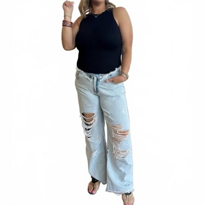 Women's Low Rise Flip Front Jeans - CELLO