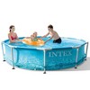 Intex 28206EH 10-Ft x 30-In Rust Resistant Steel Metal Frame Outdoor Backyard Above Ground Circular Beachside Swimming Pool with Reinforced Sidewalls - image 3 of 4