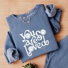 Simply Sage Market S.W.Smiley You Are So Loved Lightweight Garment Dyed Sweatshirt - 3 of 4