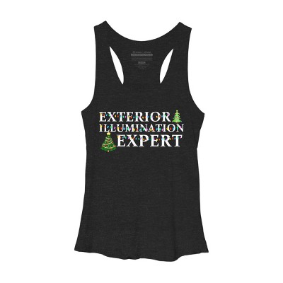 Women's Design By Humans Christmas Exterior Illumination Expert By shirtpublic Racerback Tank Top