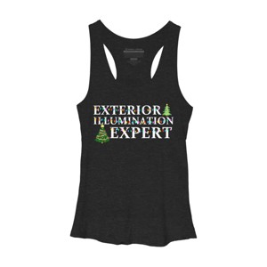Women's Design By Humans Christmas Exterior Illumination Expert By shirtpublic Racerback Tank Top - 1 of 3