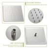 SEVOBAL Shower Faucets Rain Fixed Shower Head Faucet for Shower Bathroom Accessories Bathroom Faucets High Pressure Shower Heads, Silver, 16"*16"*2.5" - 3 of 4