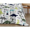 3pc Mod Dinosaur Full/Queen Kids' Comforter Bedding Set Blue and Green - Sweet Jojo Designs: Boys Dinosaur Bedding Set - 3 of 4