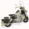 HomeRoots 10" Cream Metal Hand Painted Early 1900's Police Motorcycle Model Model Motorcycle - 3 of 4
