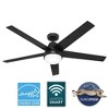 Hunter 60" Aerodyne Matte Black Lighted Ceiling Fan with Integrated LED and Handheld Control for Smart Home Integration - 3 of 4