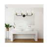 Sunset Lighting Onyx Industrial 4-Light Bathroom Vanity Black & Gold - 4 of 4