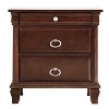 HomeStock Cappuccino Finish Nightstand with 2 Drawers, Transitional Bedside Table for Bedroom Storage, Organization and Decor - 4 of 4