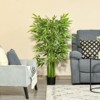 Maggift Artificial Plant 4.5FT Artificial Bamboo Tree Faux Decorative Plant in Nursery Pot for Indoor or Outdoor, Green, 6.8"*6.8"*55" - 2 of 4