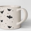 16oz Halloween Stoneware Mini Bat Pattern Mug - Hyde and EEK! Boutique™: Dishwasher-Safe Drinkware for Hot or Cold Beverages - 3 of 3