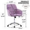 CAVINAS Adjustable Office Chair, Velvet Home Office Desk Chair, Ergonomic Office Chair, Swivel Chair, Backrest Seat, Desk Chair Comfy - 2 of 4