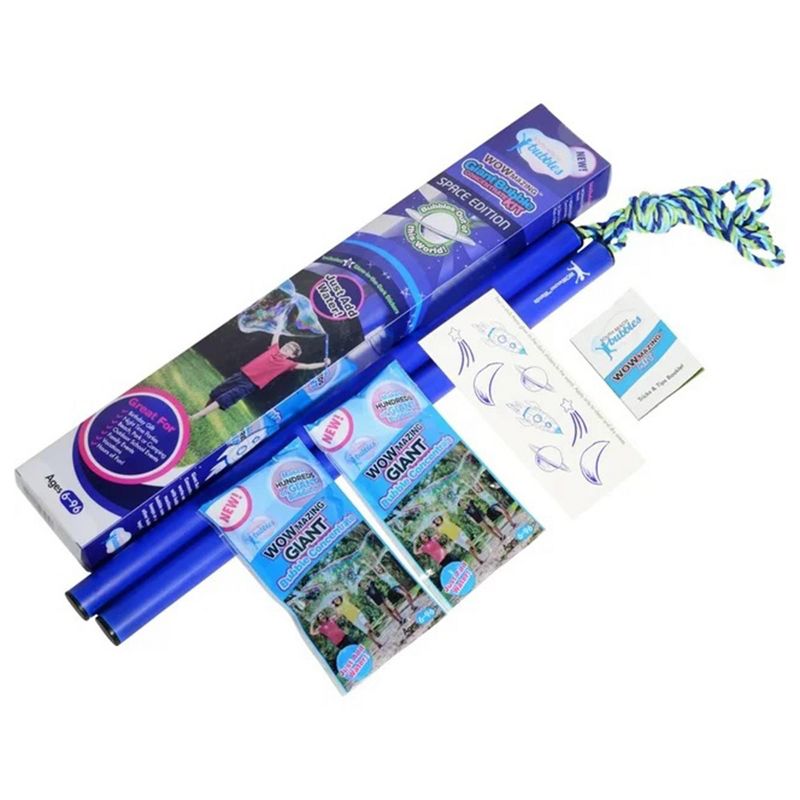 South Beach Bubbles WOWmazing Space Giant Bubble Kit | Wand + 2 Packets Bubble Concentrate + 8 Stickers, 1 of 10
