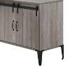 HDZNVF 48 inch Gray and Black Finish Writing Desk - 3 of 4