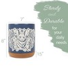 Elanze Designs Kitchen Utensil Holder With Non Slip Cork Base Large 8 Inch Ceramic Storage Crock Forest Animal Countertop Organizer Floral Mouse Navy - 2 of 4