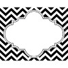2pk 45ea Black & White Chevron Remember Me! Self-Adhesive Name Tag Labels - Barker Creek: Paper, 3.5"x2.75", 90 Count - 3 of 3
