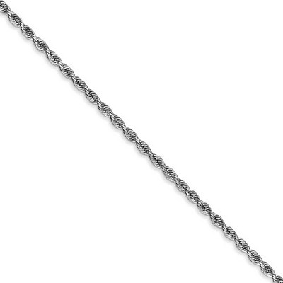 Black Bow Jewelry 2mm 10k White Gold D/C Quadruple Rope Chain Necklace