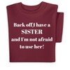 Collections Etc Back off Sister Funny Short Sleeve Novelty T-Shirt - 4 of 4