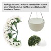 2 Set Artificial Outdoor Geraniums Flowers w/Hanging Basket, 2 Hanging Planters & 12 Pcs Red Geranium Flowers for Christmas Front Porch Garden Patio - 3 of 4