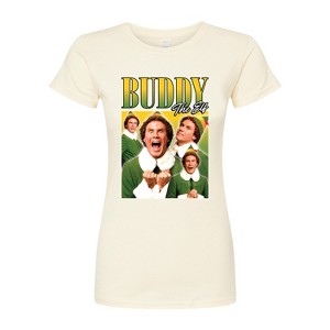 Women's - ELF - Christmas Buddy the Elf Juniors Fitted Graphic T-Shirt - 1 of 3