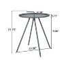 Maggift Patio End Table, Waterproof Portable Patio Small Side Table for Garden, Balcony, Courtyard, Poolside, Patio, Gray, 20"*20"*21.75" - 2 of 4