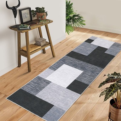 Modern Geometric Area Rug Machine Washable Rugs for Living Room Bedroom