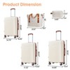 Luggage Sets 5 Piece with TSA Lock, Double Spinner Wheels, Durable ABS Lightweight Carry On Luggage with Telescoping Handle - 2 of 4
