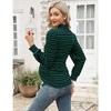 KOJOOIN Women's Knit Ribbed Maternity Ruched Tunic Pullover Sweater - 4 of 4