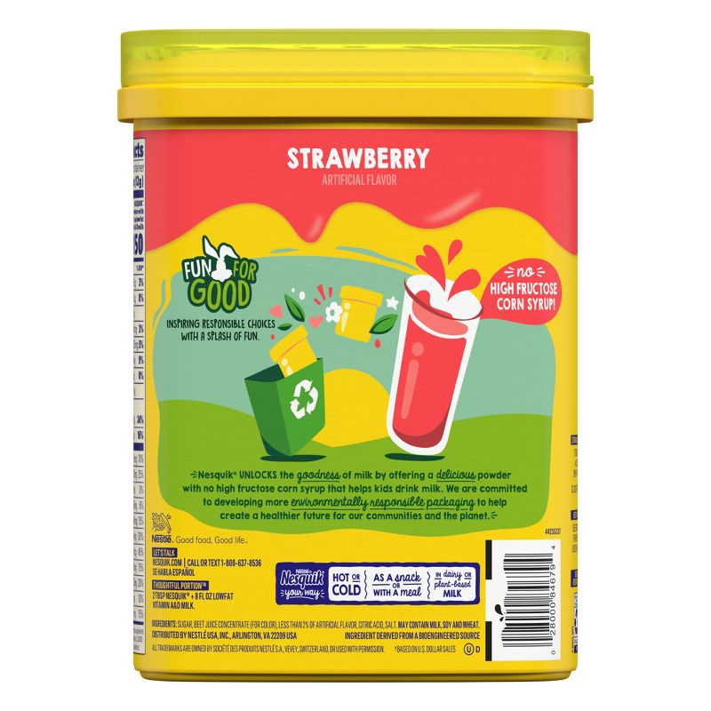 Nestle Nesquik Strawberry Flavor Powder - 18.7oz, 2 of 9