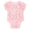 Harry Potter Hedwig Newborn Baby Girls Ribbed Bodysuit, Shorts and Headband 3 Piece Outfit Set Blush Pink Hedwig 0-3 Months - 3 of 4