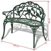 vidaXL Garden Bench Green Cast Aluminum, Cast Iron 39.4 in Durable - Green - 4 of 4