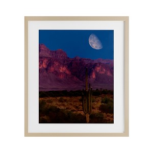 Stupell Industries Cactus In The Mountains Framed Print Under Glass - 1 of 4