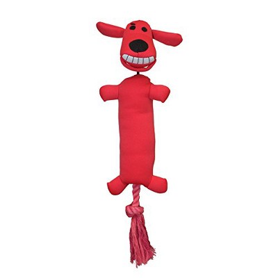 Multipet Loofa Launcher Plush Dog Toy Red