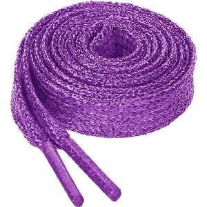 Allegra K Sneakers Glitter Shiny Metallic Flat Shoe Laces 1 Pair - 1 of 4