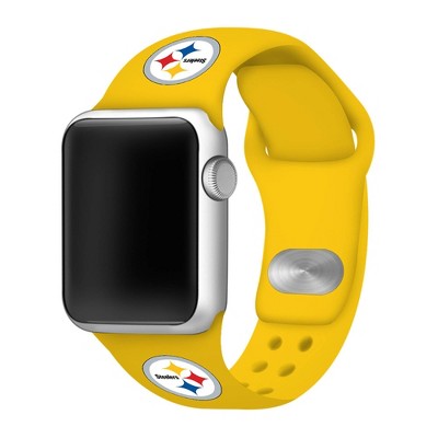 NFL Pittsburgh Steelers Apple Watch Compatible Silicone Band 38mm - Yellow