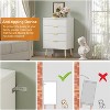 Homhougo 4 Drawer Dresser with Golden Handles & Feet Modern Chest of Drawers Organizer Cabinet White - 4 of 4