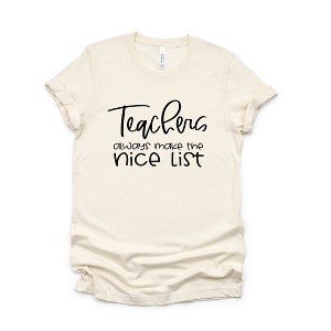Simply Sage Market Teachers Always Make The Nice List Short Sleeve Graphic Tee - 1 of 4