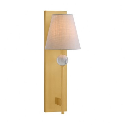 Savoy House Travis 1 - Light Wall Light in  Warm Brass