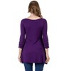 Womens Ruched Sleeve Swing Tunic Top - 24seven Comfort Apparel™ - 3 of 4
