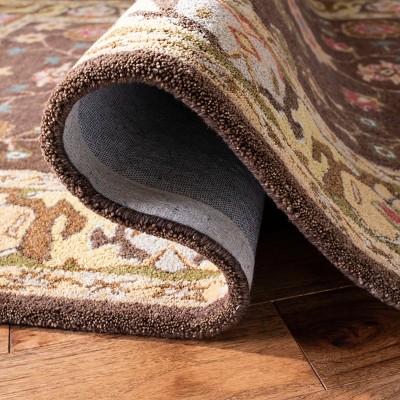 Anatolia Brown and Gold Hand Tufted Wool Runner Rug