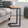 Syemin End Tables Accent Side Table, End Table with Metal Frame, Small Side Table, Side Tables Living Room, Nightstand, Brown, 15.5"*11.25"*22.25" - 4 of 4