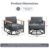 Outdoor Swivel Chairs High Back Swivel Patio Chairs Patio Swivel Glider Chairs - 2 of 4