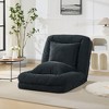 Upholstered Human Dog Bed for Adult & Pets, Large Chenille Tatami Bean Bag Bed with 5 Adjustable Position, 2 Pillows,Lounge Chaise with Memory Foam - 2 of 4